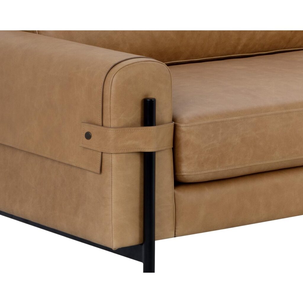 Camus Sofa - Ludlow Sesame Leather - Image 5