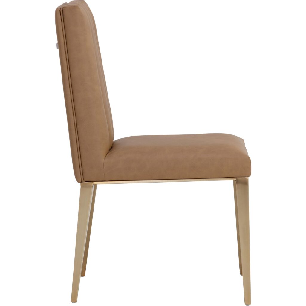 Wilbur Dining Chair - Milliken Cognac - Image 3