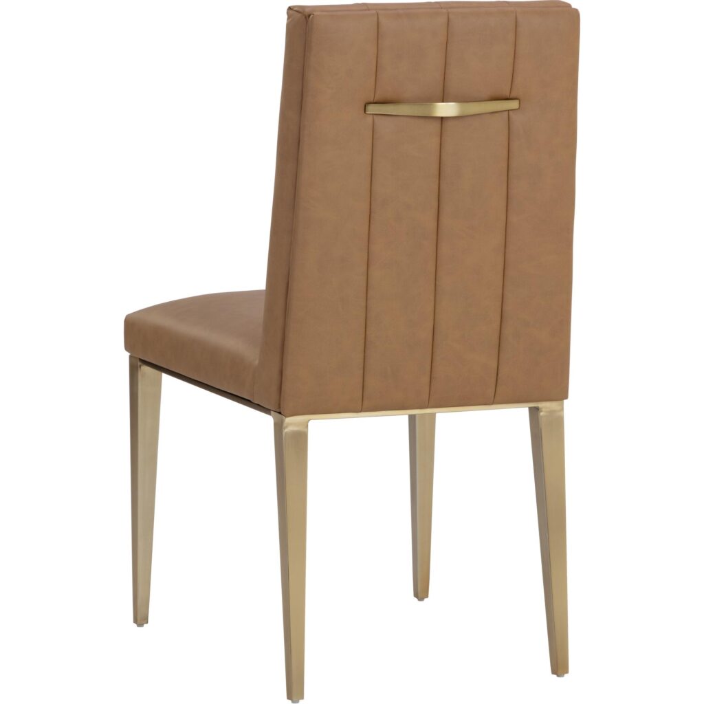 Wilbur Dining Chair - Milliken Cognac - Image 4