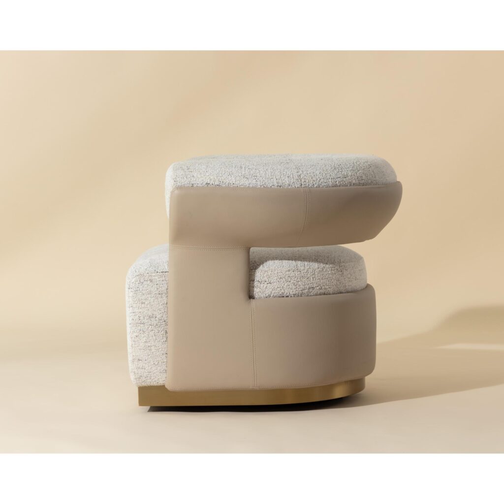 Olida Swivel Lounge Chair - Hailey Moon / Napa Beige - Image 3