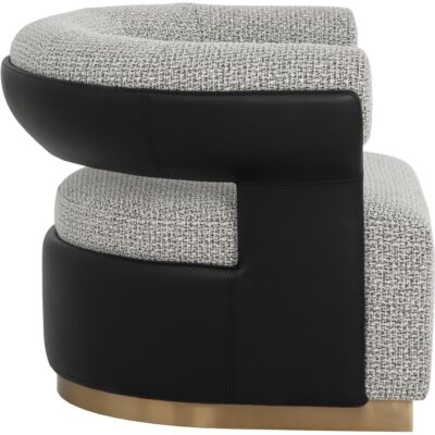 Olida Swivel Lounge Chair - Helios Check Black / Napa Black 111445 111445 OLIDA SWIVEL LOUNGE CHAIR HELIOS CHECK BLACK NAPA BLACK 22