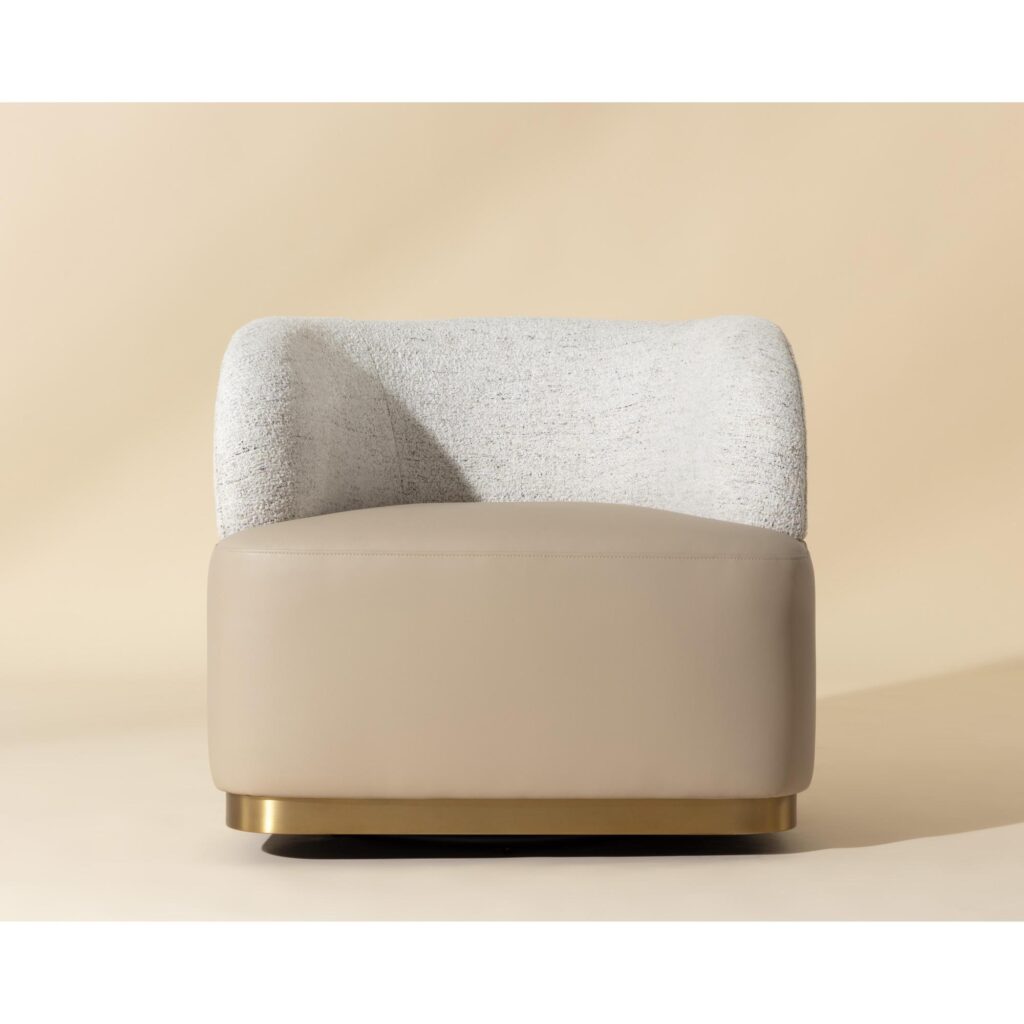 Brinda Swivel Lounge Chair - Napa Beige / Hailey Moon - Image 2