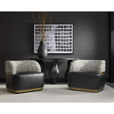 Brinda Swivel Lounge Chair - Bravo Black / Halton Birch 111447 111447 BRINDA SWIVEL LOUNGE CHAIR BRAVO BLACK HALTON BIRCH 5