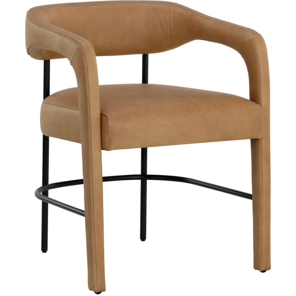 Mavia Dining Armchair - Ludlow Sesame Leather