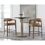 Mavia Counter Stool - Ludlow Sesame Leather 12 Mavia Counter Stool - Ludlow Sesame Leather 111454 111454 MAVIA COUNTER STOOL LUDLOW SESAME LEATHER 5