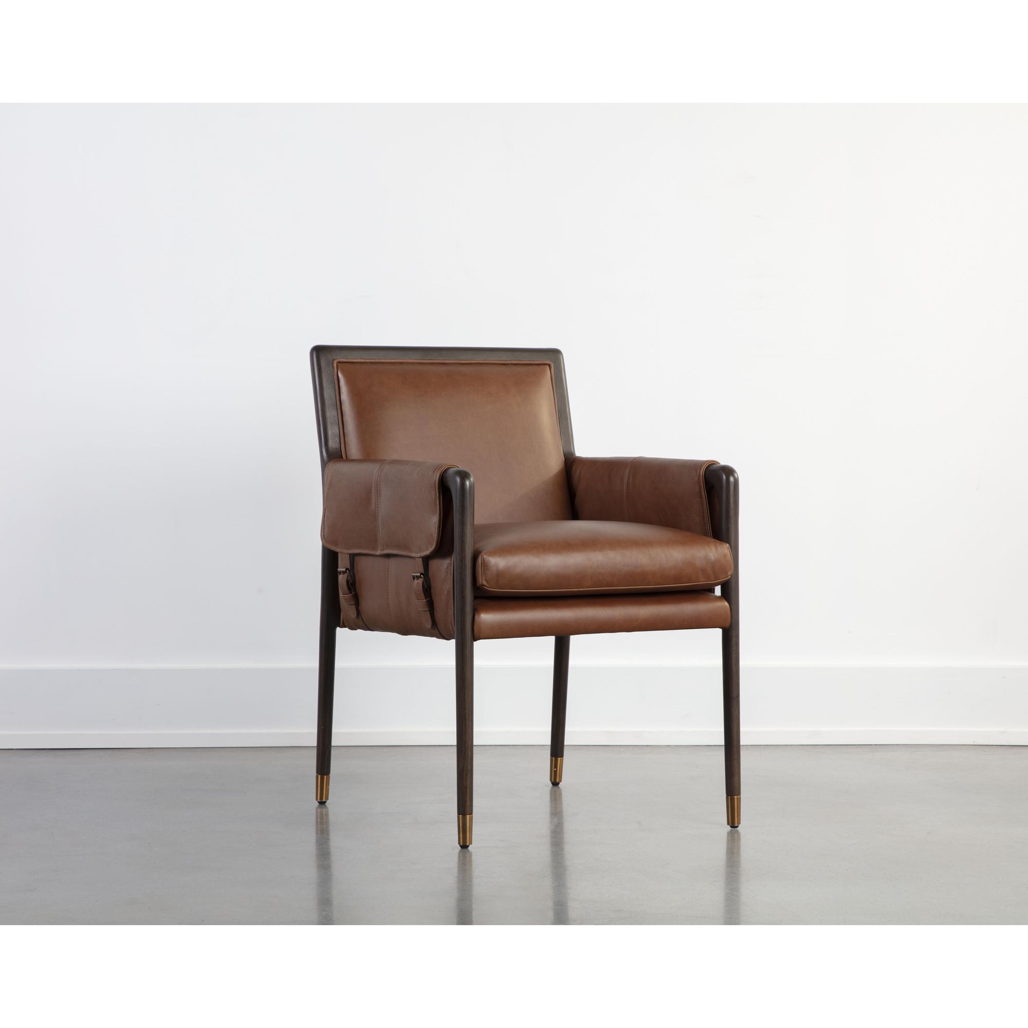 Mauti Dining Armchair - Brown - Shalimar Tobacco Leather 10 Mauti Dining Armchair - Brown - Shalimar Tobacco Leather - Image 10