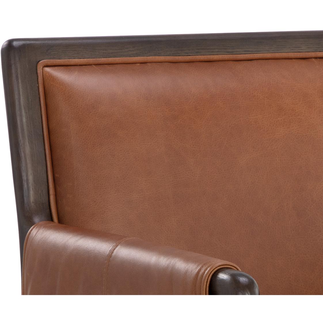 Mauti Dining Armchair - Brown - Shalimar Tobacco Leather 13 Mauti Dining Armchair - Brown - Shalimar Tobacco Leather - Image 13