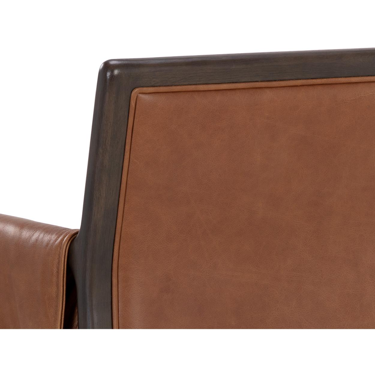Mauti Dining Armchair - Brown - Shalimar Tobacco Leather 15 Mauti Dining Armchair - Brown - Shalimar Tobacco Leather - Image 15