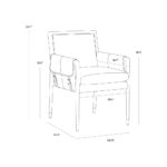 Mauti Dining Armchair - Brown - Shalimar Tobacco Leather 23 Mauti Dining Armchair - Brown - Shalimar Tobacco Leather - Image 8