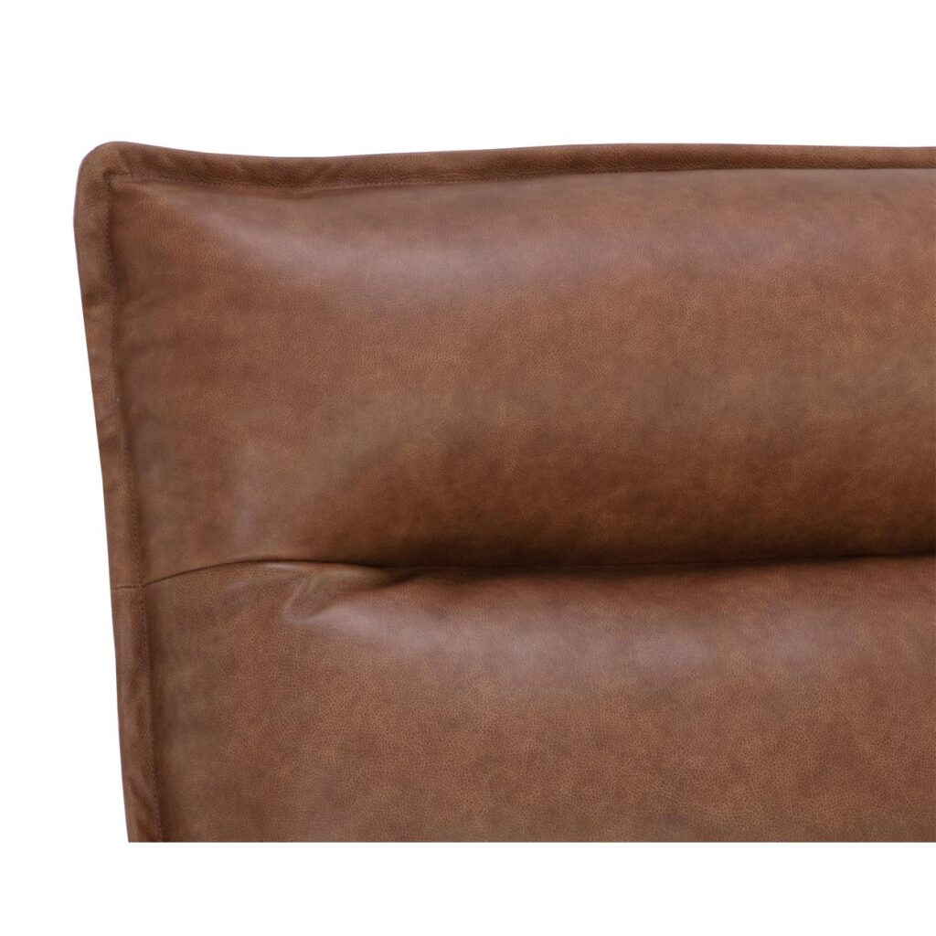 Colson Swivel Armless Chair - Cognac Leather - Image 7