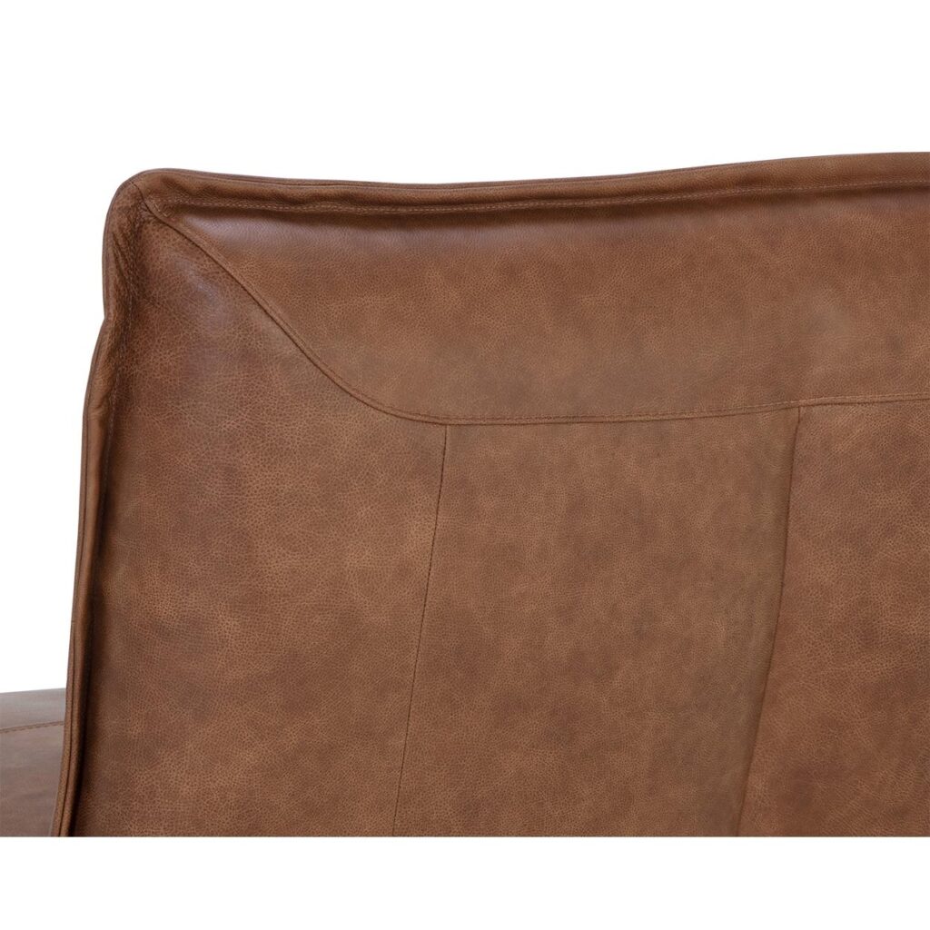 Colson Swivel Armless Chair - Cognac Leather - Image 8