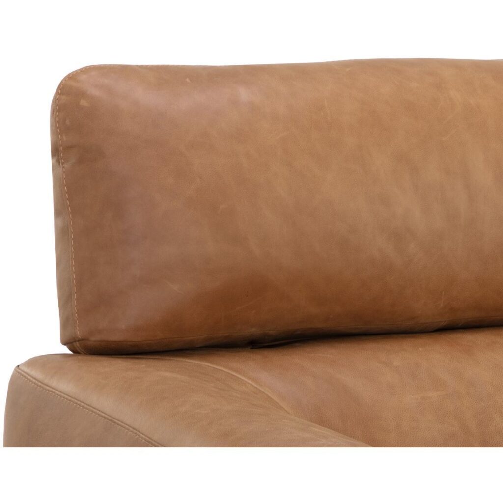 Paget Glider Lounge Chair - Camel Leather - Image 7