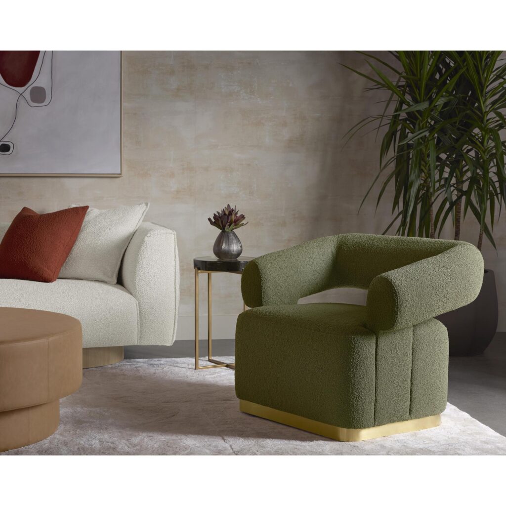 Aggie Swivel Lounge Chair - Copenhagen Olive - Image 5