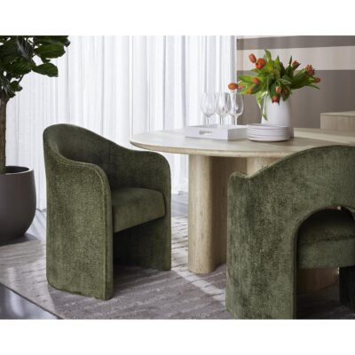 Anaya Dining Armchair - Bergen Olive 111484 111484 ANAYA DINING ARMCHAIR BERGEN OLIVE 5