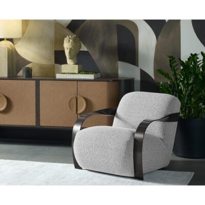 Sonesta Lounge Chair - Dark Bronze - Helios Check Black 111577 111577 SONESTA LOUNGE CHAIR DARK BRONZE HELIOS CHECK BLACK 5