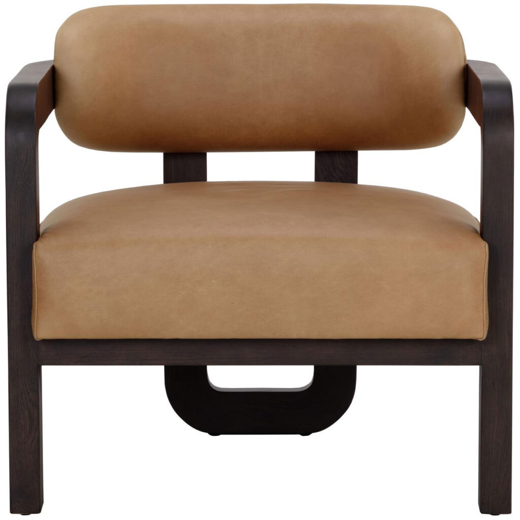 Madrone Lounge Chair - Brown - Ludlow Sesame Leather - Image 2