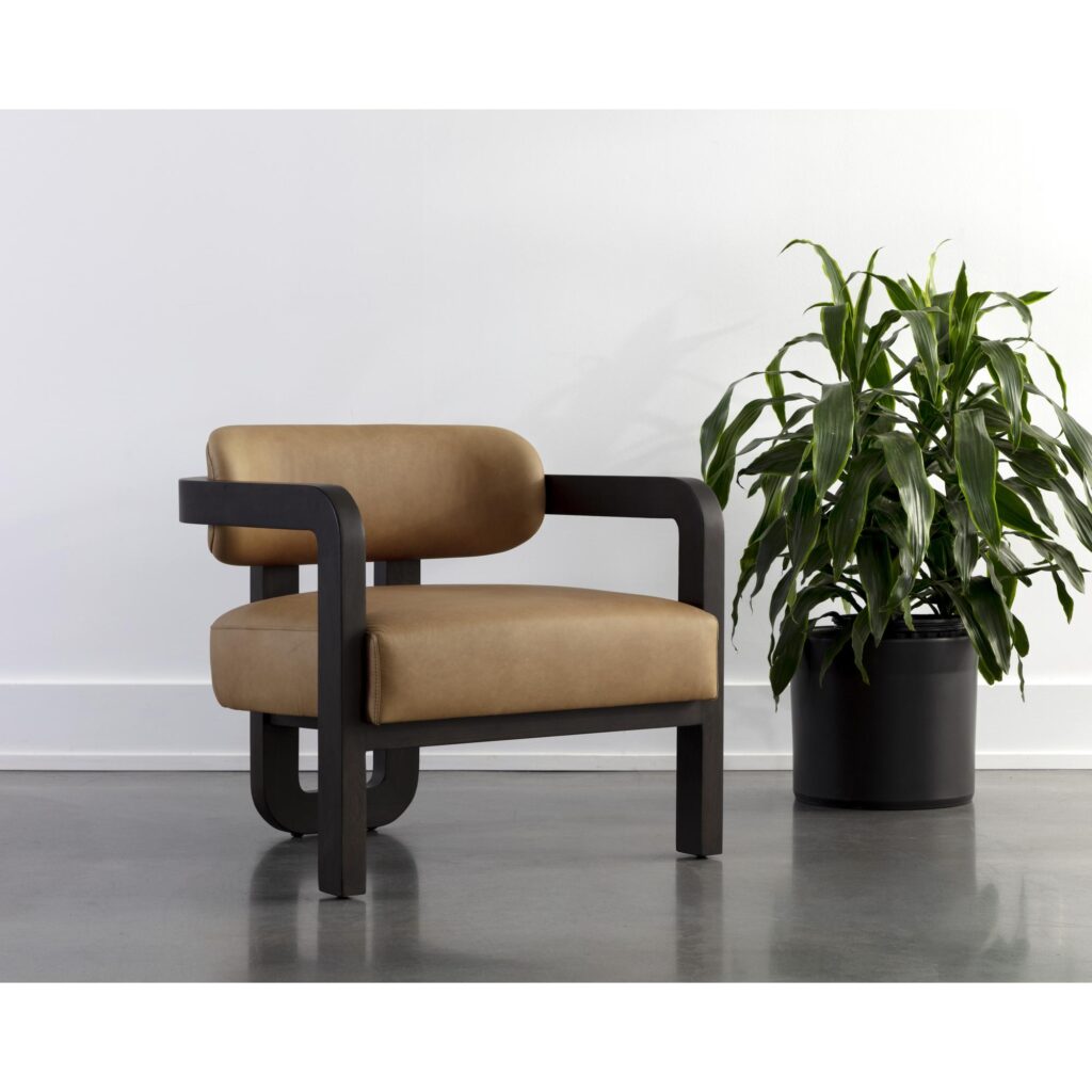 Madrone Lounge Chair - Brown - Ludlow Sesame Leather - Image 5