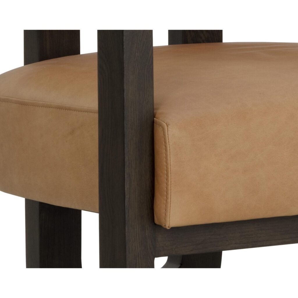 Madrone Lounge Chair - Brown - Ludlow Sesame Leather - Image 6