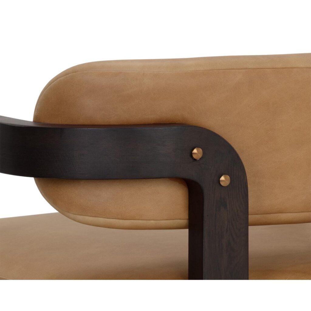 Madrone Lounge Chair - Brown - Ludlow Sesame Leather - Image 8