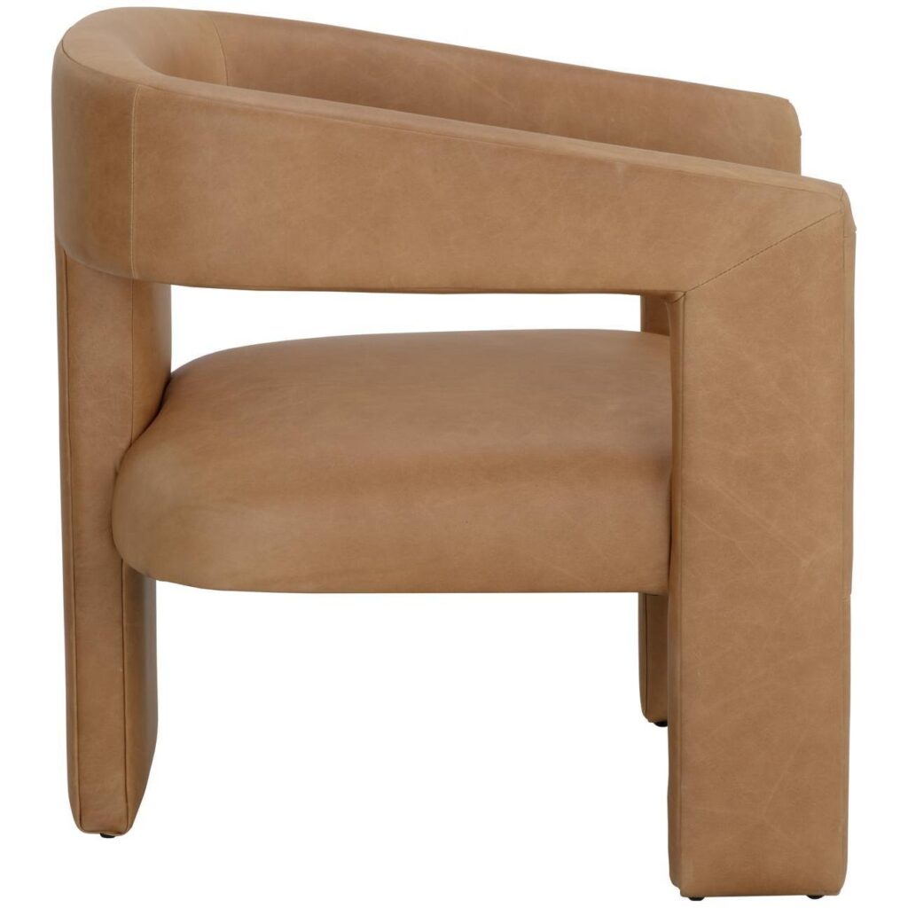 Cobourg Lounge Chair - Ludlow Sesame Leather - Image 3