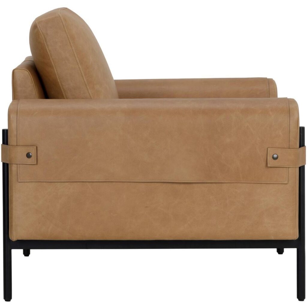 Camus Armchair - Ludlow Sesame Leather - Image 3