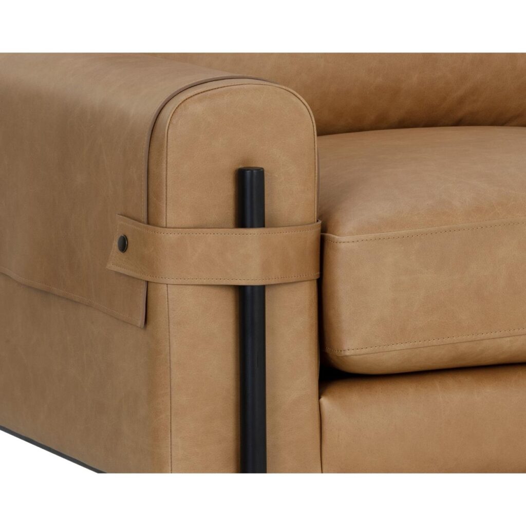 Camus Armchair - Ludlow Sesame Leather - Image 6