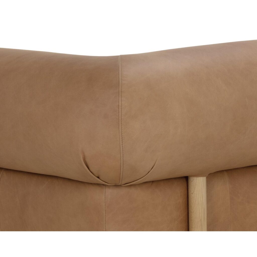 Bromley Sofa - Rustic Oak - Ludlow Sesame Leather - Image 6