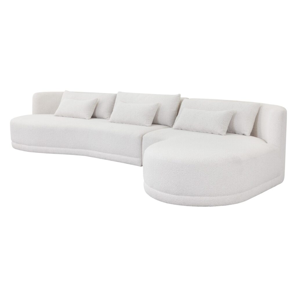 Laken Sofa Chaise - Raf - Copenhagen White - Image 3