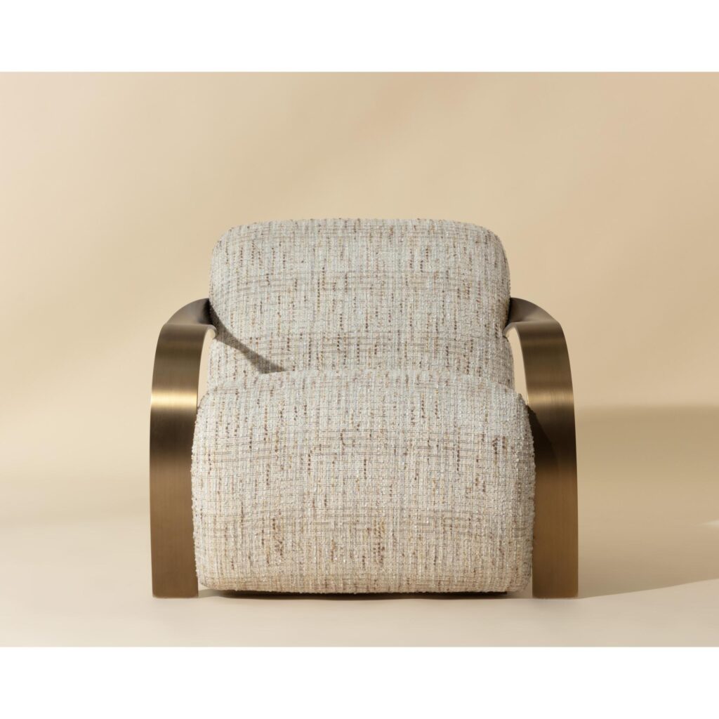 Sonesta Lounge Chair - Antique Brass - Haute Cobblestone - Image 2