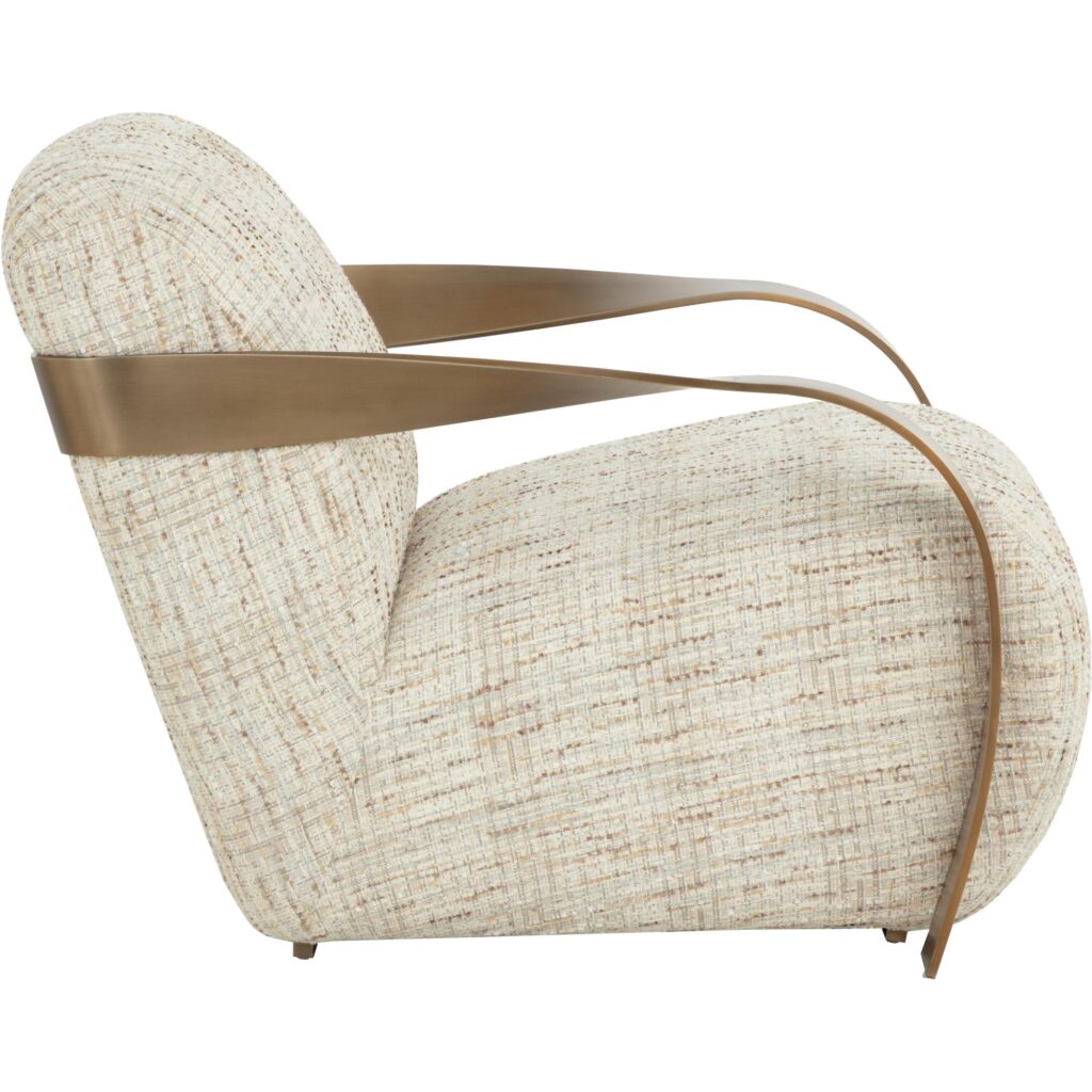 Sonesta Lounge Chair - Antique Brass - Haute Cobblestone - Image 9