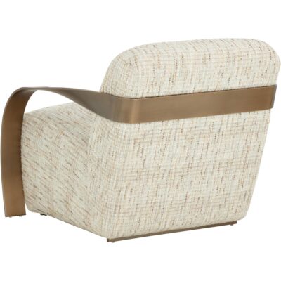 Sonesta Lounge Chair - Antique Brass - Haute Cobblestone 111610 111610 SONESTA LOUNGE CHAIR ANTIQUE BRASS HAUTE COBBLESTONE 23