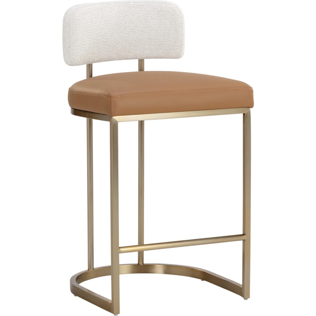 Larissa Counter Stool - Napa Cognac / Rhea Light Barley