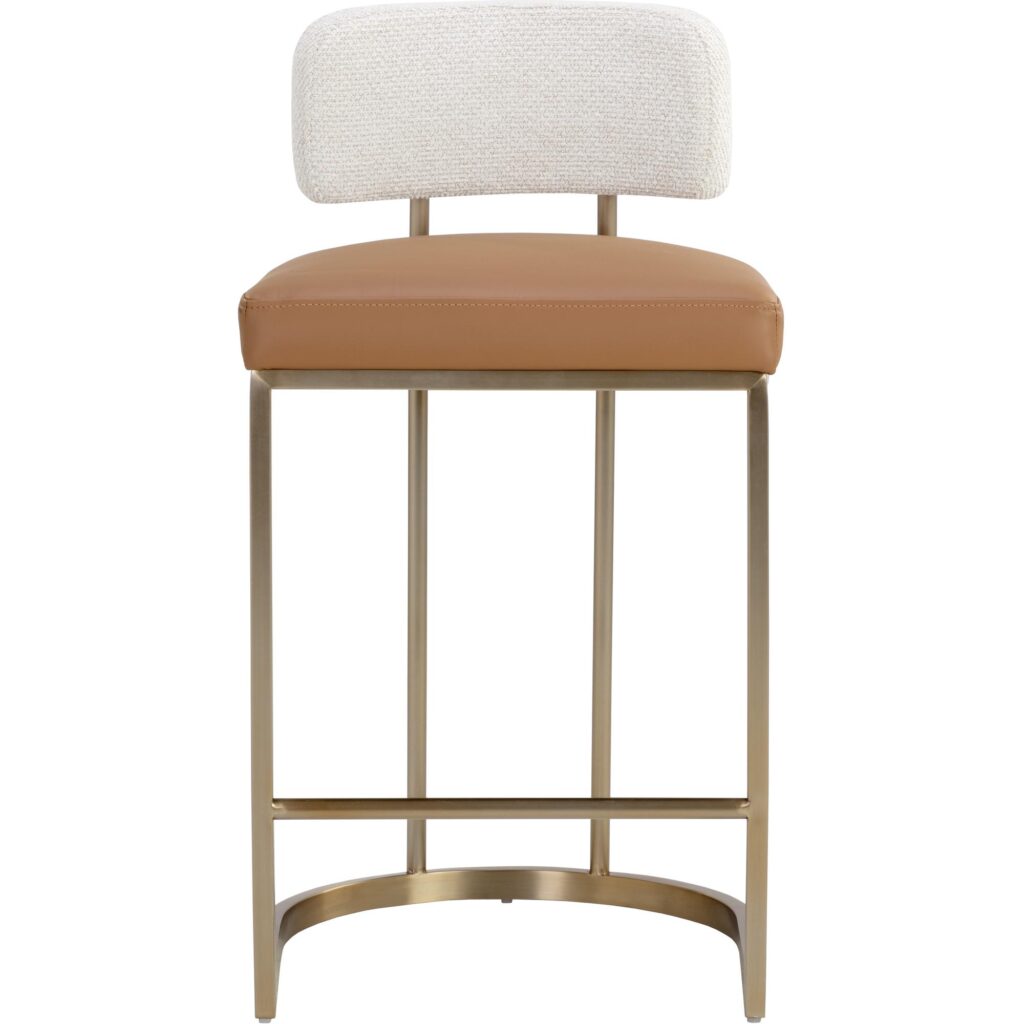 Larissa Counter Stool - Napa Cognac / Rhea Light Barley - Image 2