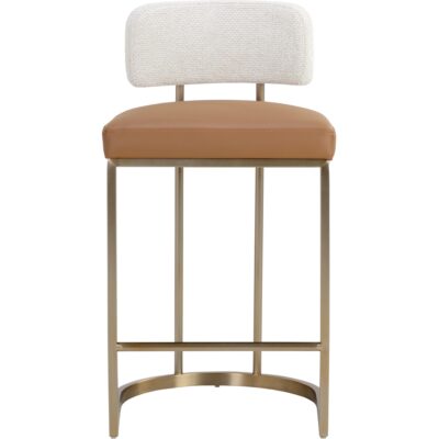 Larissa Counter Stool - Napa Cognac / Rhea Light Barley 111647 111647 LARISSA COUNTER STOOL NAPA COGNAC RHEA LIGHT BARLEY 1