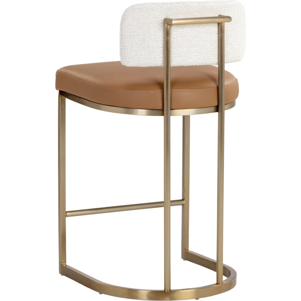 Larissa Counter Stool - Napa Cognac / Rhea Light Barley - Image 4