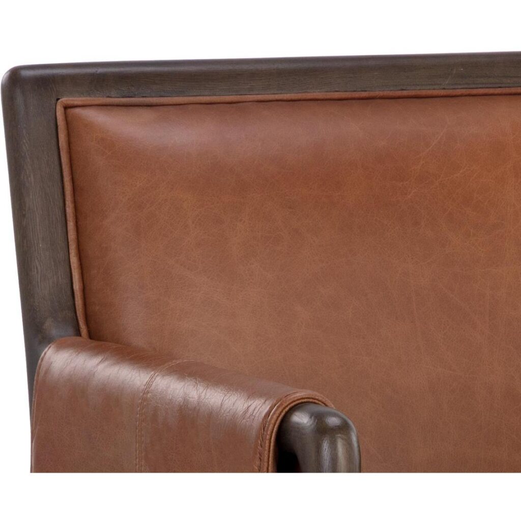 Mauti Counter Stool - Brown - Shalimar Tobacco Leather - Image 7