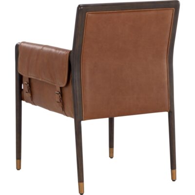 Mauti Dining Armchair - Brown - Shalimar Tobacco Leather 111655 111655 MAUTI DINING ARMCHAIR BROWN SHALIMAR TOBACCO LEATHER 3