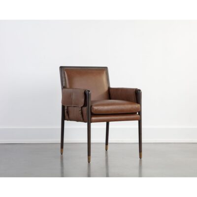 Mauti Dining Armchair - Brown - Shalimar Tobacco Leather 111655 111655 MAUTI DINING ARMCHAIR BROWN SHALIMAR TOBACCO LEATHER 5