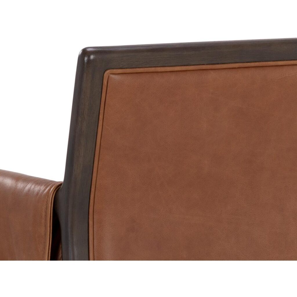 Mauti Dining Armchair - Brown - Shalimar Tobacco Leather - Image 8