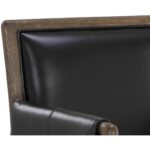 Mauti Dining Armchair - Dark Brown - Cortina Black Leather 14 Mauti Dining Armchair - Dark Brown - Cortina Black Leather 111656 111656 MAUTI DINING ARMCHAIR CORTINA BLACK LEATHER 7