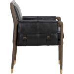 Mauti Dining Armchair - Dark Brown - Cortina Black Leather 10 Mauti Dining Armchair - Dark Brown - Cortina Black Leather 111656 111656 MAUTI DINING ARMCHAIR DISTRESSED BROWN CORTINA BLACK LEATHER 2