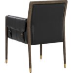Mauti Dining Armchair - Dark Brown - Cortina Black Leather 11 Mauti Dining Armchair - Dark Brown - Cortina Black Leather 111656 111656 MAUTI DINING ARMCHAIR DISTRESSED BROWN CORTINA BLACK LEATHER 3