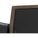 Mauti Dining Armchair - Dark Brown - Cortina Black Leather 15 Mauti Dining Armchair - Dark Brown - Cortina Black Leather 111656 111656 MAUTI DINING ARMCHAIR DISTRESSED BROWN CORTINA BLACK LEATHER 8