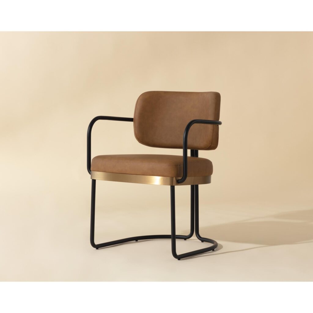 Jalen Dining Armchair - Milliken Cognac