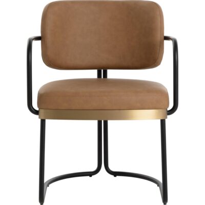 Jalen Dining Armchair - Milliken Cognac 111699 111699 JALEN DINING ARMCHAIR MILLIKEN COGNAC 21