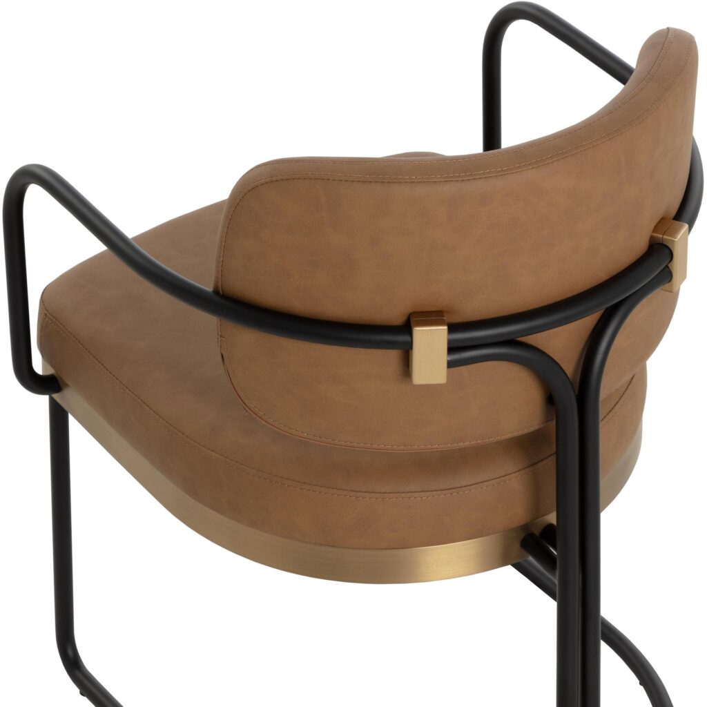 Jalen Dining Armchair - Milliken Cognac - Image 11