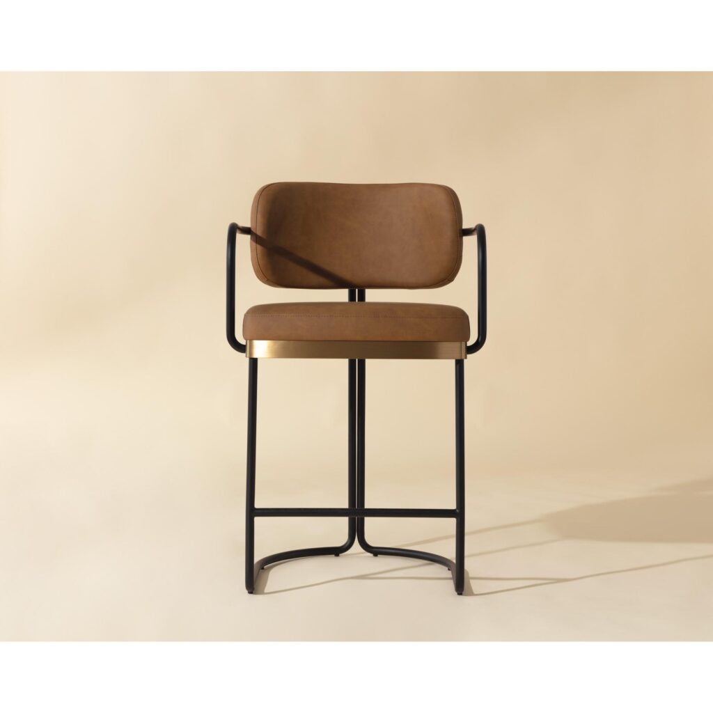 Jalen Counter Stool - Milliken Cognac - Image 2