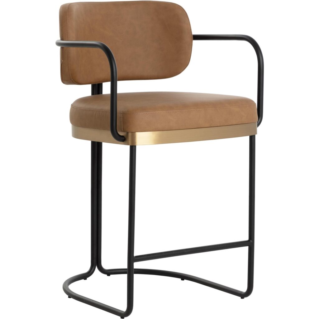 Jalen Counter Stool - Milliken Cognac - Image 6