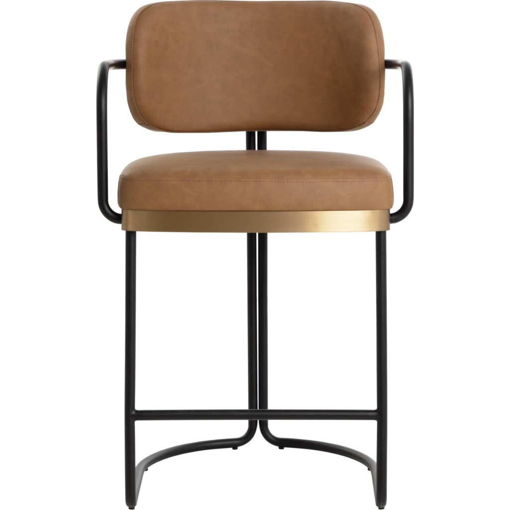 Jalen Counter Stool - Milliken Cognac - Image 7