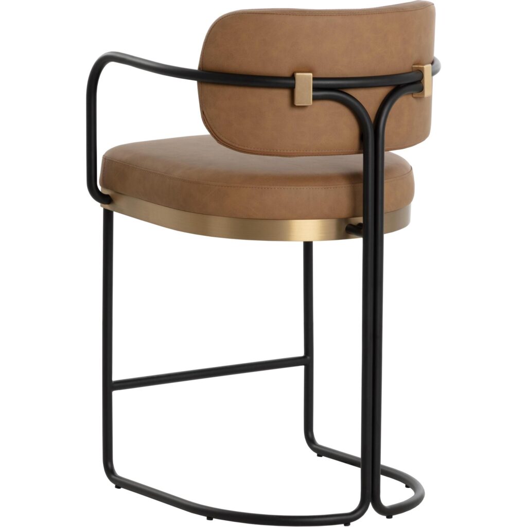 Jalen Counter Stool - Milliken Cognac - Image 9